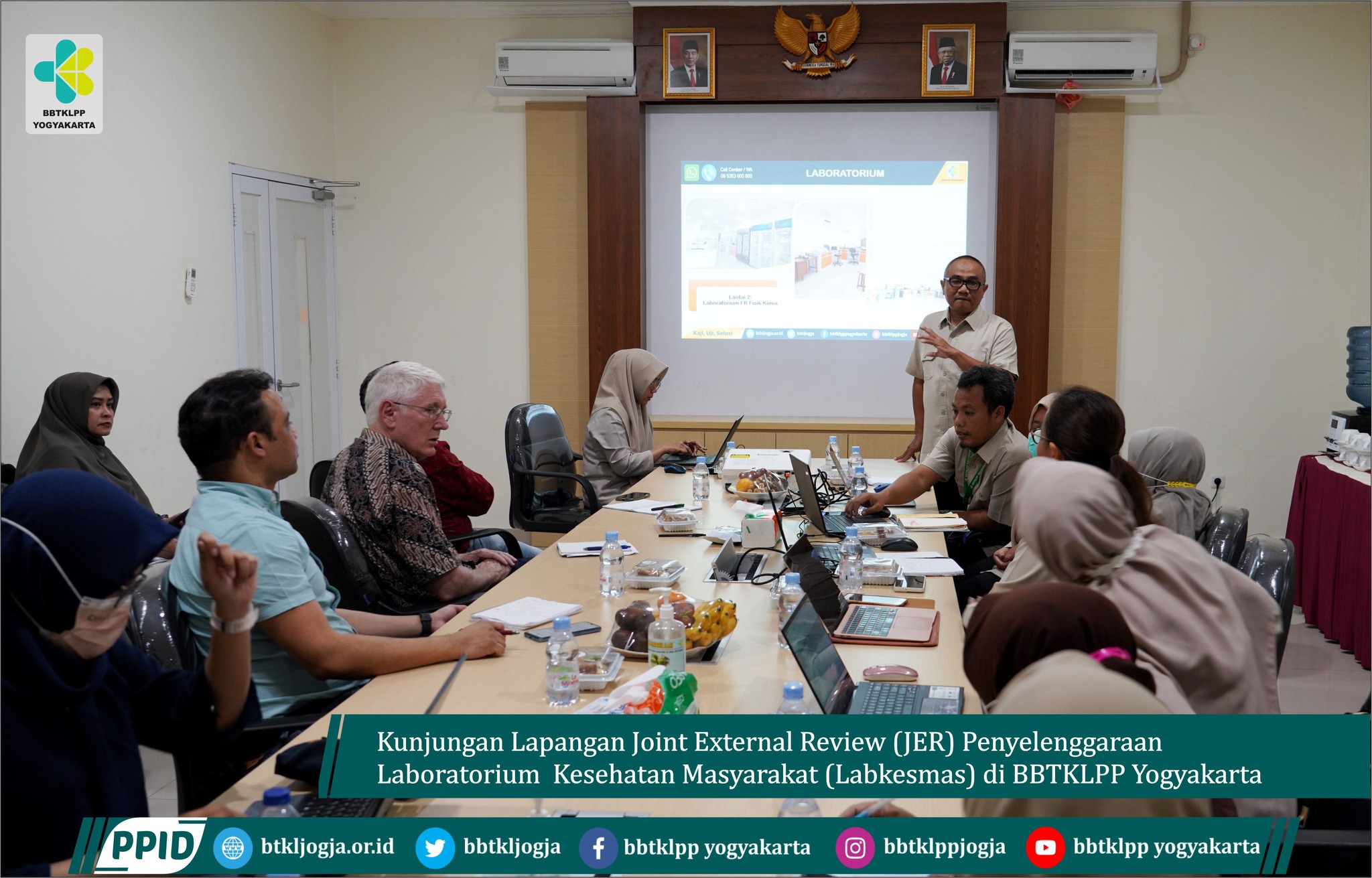 Kunjungan Lapangan Joint External Review (Jer) Penyelenggaraan Laboratorium Kesehatan Masyarakat (Labkesmas) di BBTKLPP Yogyakarta